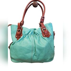 Borse in Pelle Purse Pebbled Leather Mint  Green Hobo Italy Tote Shoulder Bag